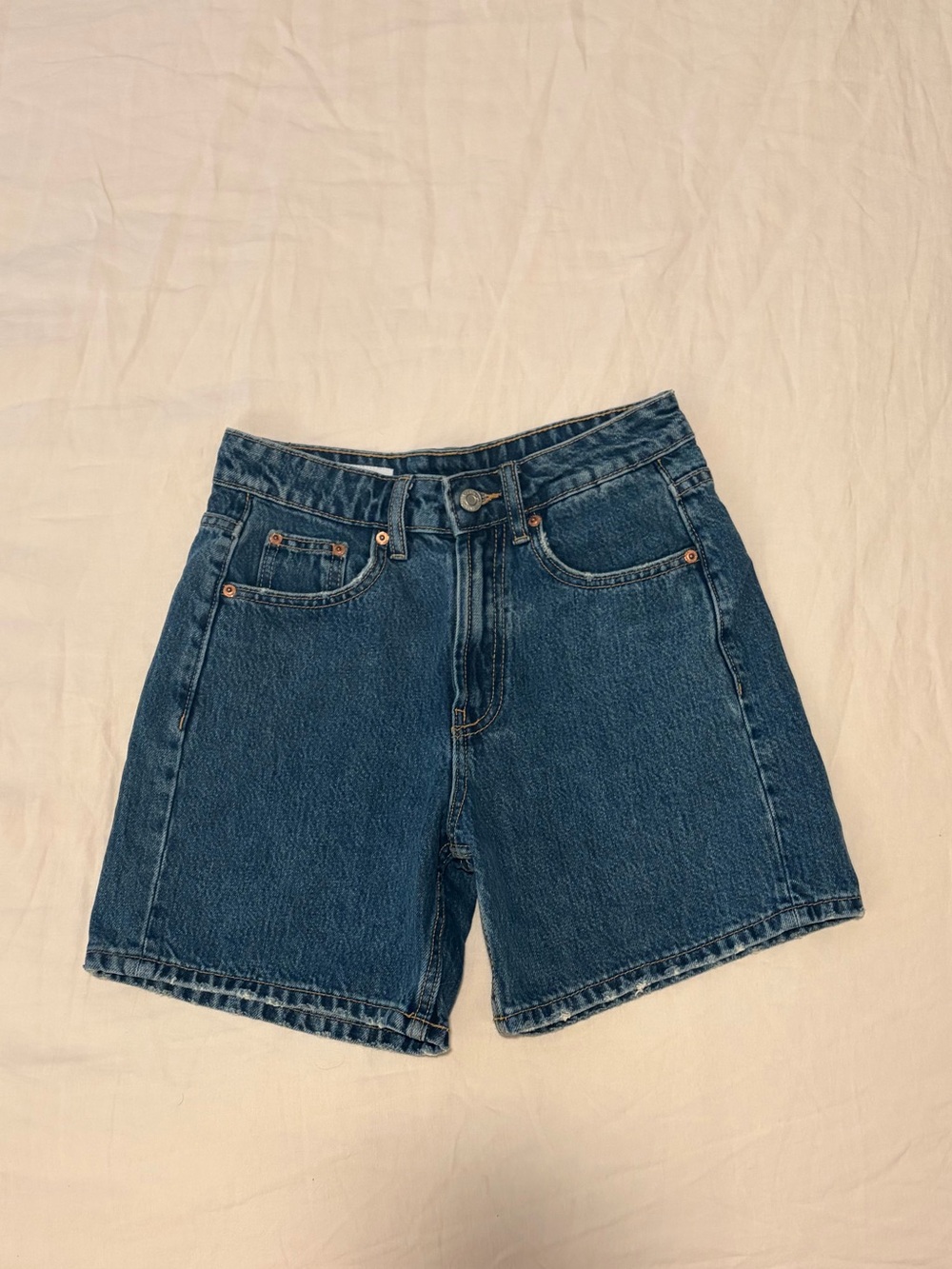Zara Blue High-Rise Denim Shorts size 0